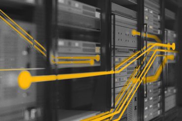 Image of serverboard with connections highlighted in yellow