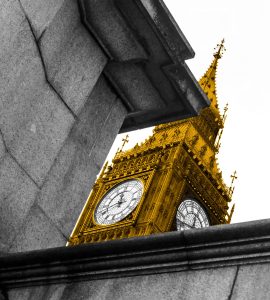 Abstract photo of Elizabeth Tower (Big Ben)
