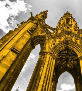 Abstract photo of Scott Monument in Edinburgh