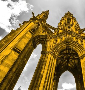 Abstract photo of Scott Monument in Edinburgh