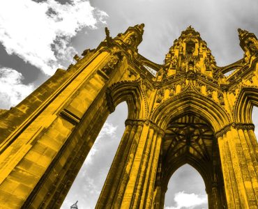 Abstract photo of Scott Monument in Edinburgh