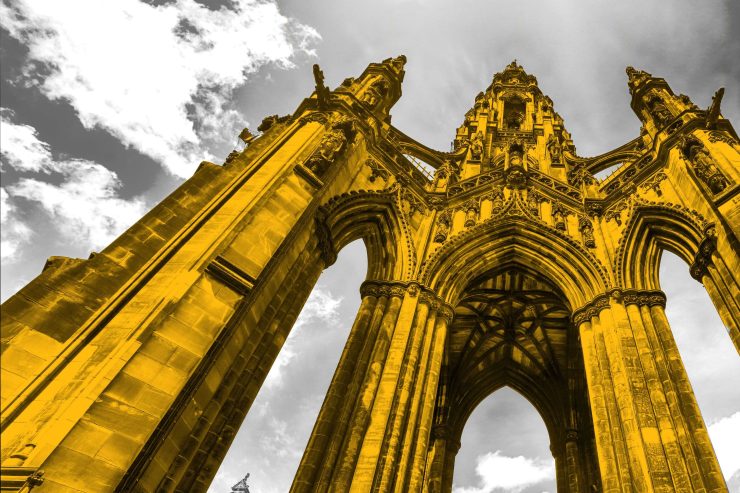 Abstract photo of Scott Monument in Edinburgh